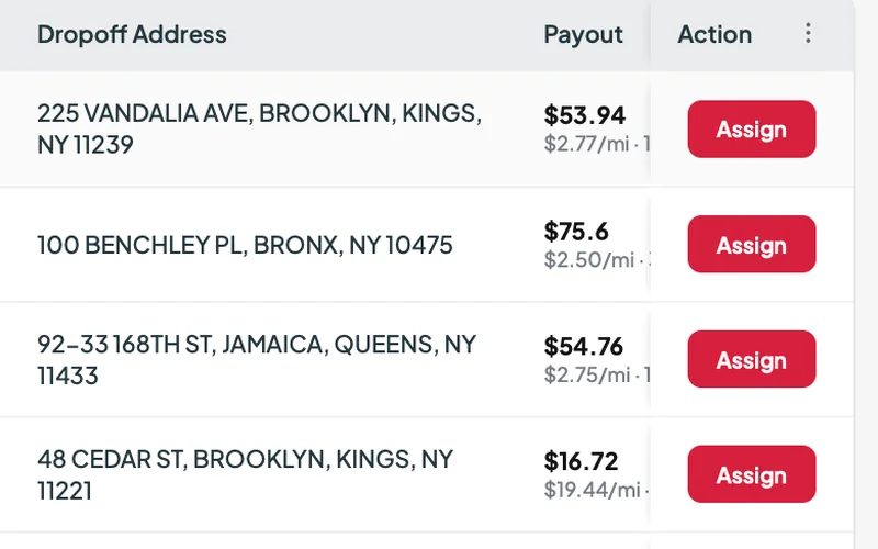 Open trips on the Pulse marketplace